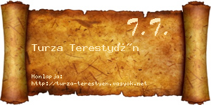 Turza Terestyén névjegykártya